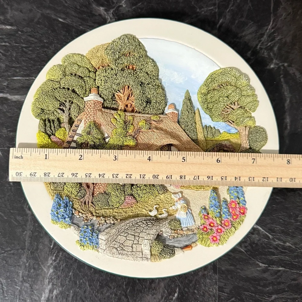 DAVENPORT STUDIOS “Hollyhock Cottage” Collector Plate #1569A